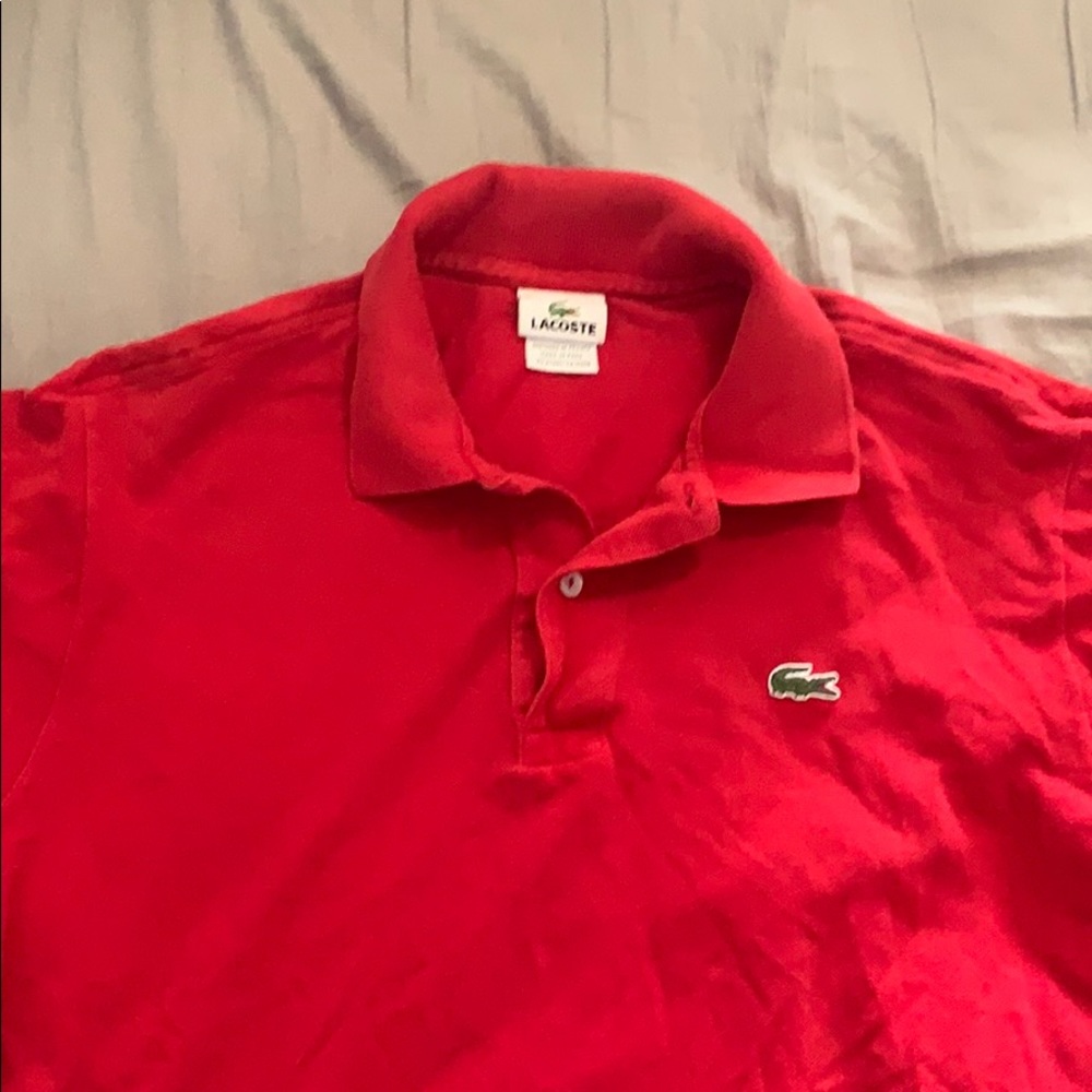 Lacoste polo (red)